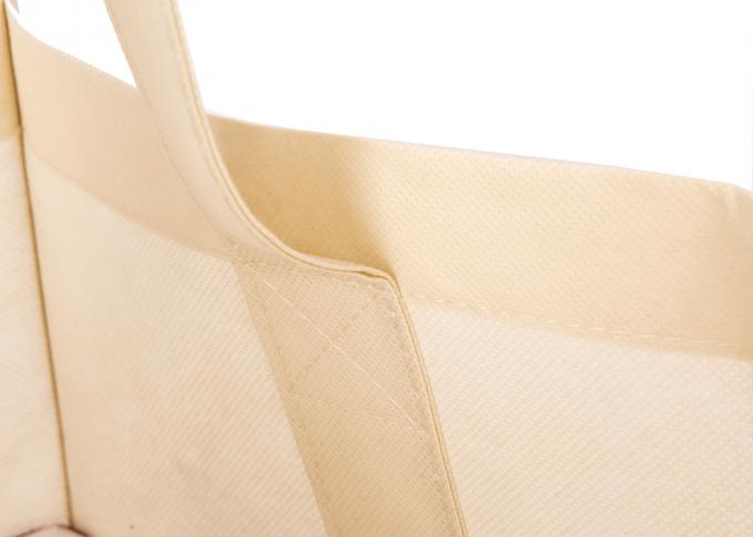 Eco の友好的な薄板にされた生地材料が付いている正方形の最下の白非編まれた袋