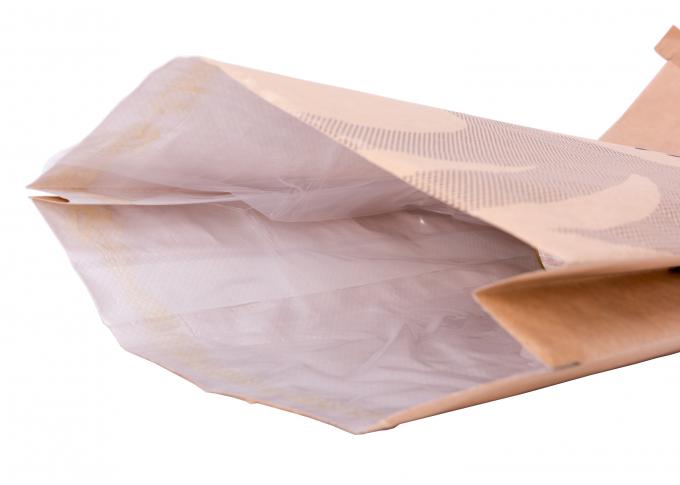 ヒートシール注文の印刷 OEM が付いている PE によって並べられるクラフト紙の食品等級袋