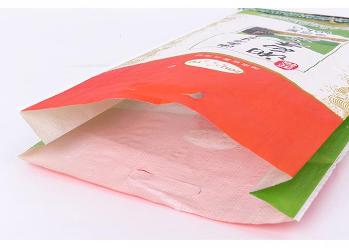 10kg 見掛け密度を印刷するハンドルの倍が付いている PP によって編まれる米包装袋