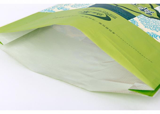 食糧/米のパッキングのための PP によって編まれるプラスチック包装材料は 15kg 側面のガセットを袋に入れます