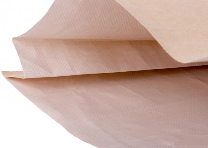 3 側面のシールが付いている編まれたプラスチック紙袋は PP クラフト紙材料を薄板にしました