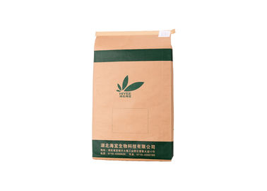 中国 側面のガセットのクラフトのポリプロピレンの食品等級は高力 25kg 見掛け密度を袋に入れます サプライヤー
