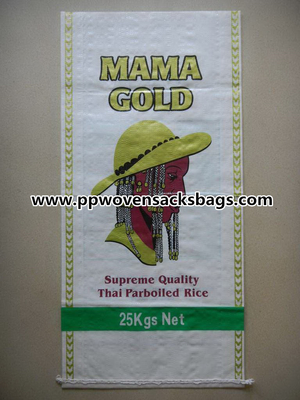 中国 25kg BOPP Lamiated の PP によって編まれる米は袋袋に入れましたり/GOLD ママの多色刷りの印刷された米 サプライヤー