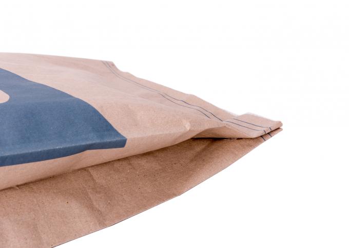 ヒートシールの色刷の習慣の Multiwall ブラウン クラフト紙の食品等級袋