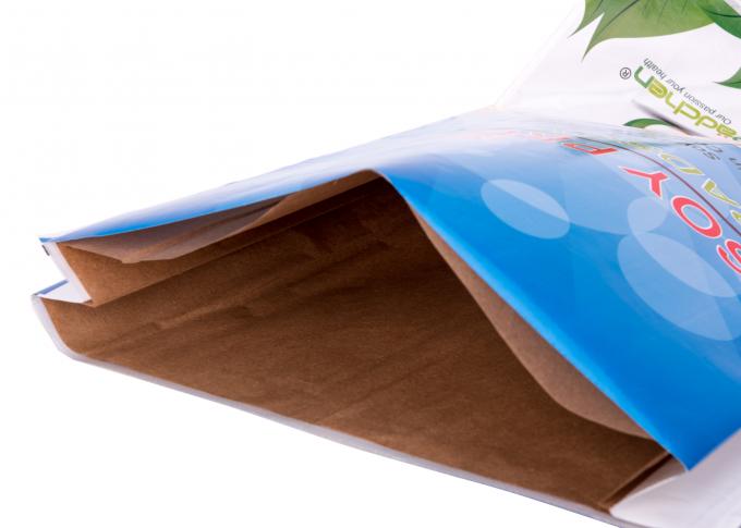 ヒート シールの習慣はクラフト紙の PP によって薄板にされた編まれた包装材料が付いている袋を印刷しました